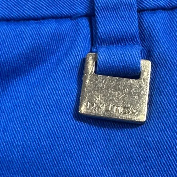 Nautica Womens Classic Fit Royal Blue Cotton Blend Shorts Size 10 Beachy Summer - Picture 4 of 10
